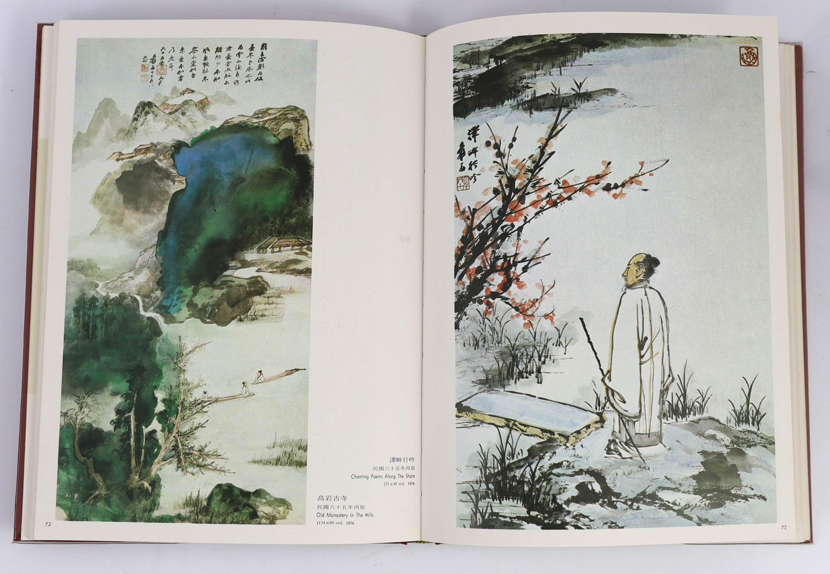 The Paintings of Chang Dai-Chien [Zhang Daqian], three volumes, printed in Taipei c.1980